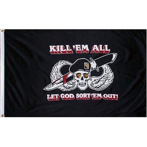 Skull Kill Em All 3'x5' Flags