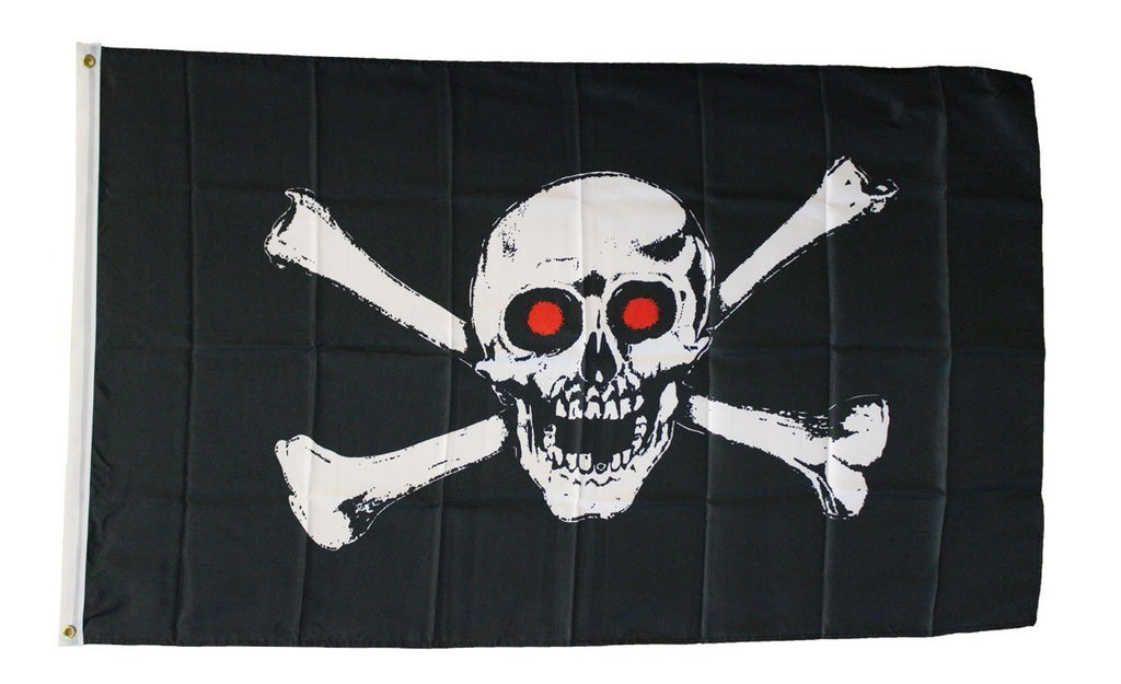 Skull Red Eye 3'x5' Flags
