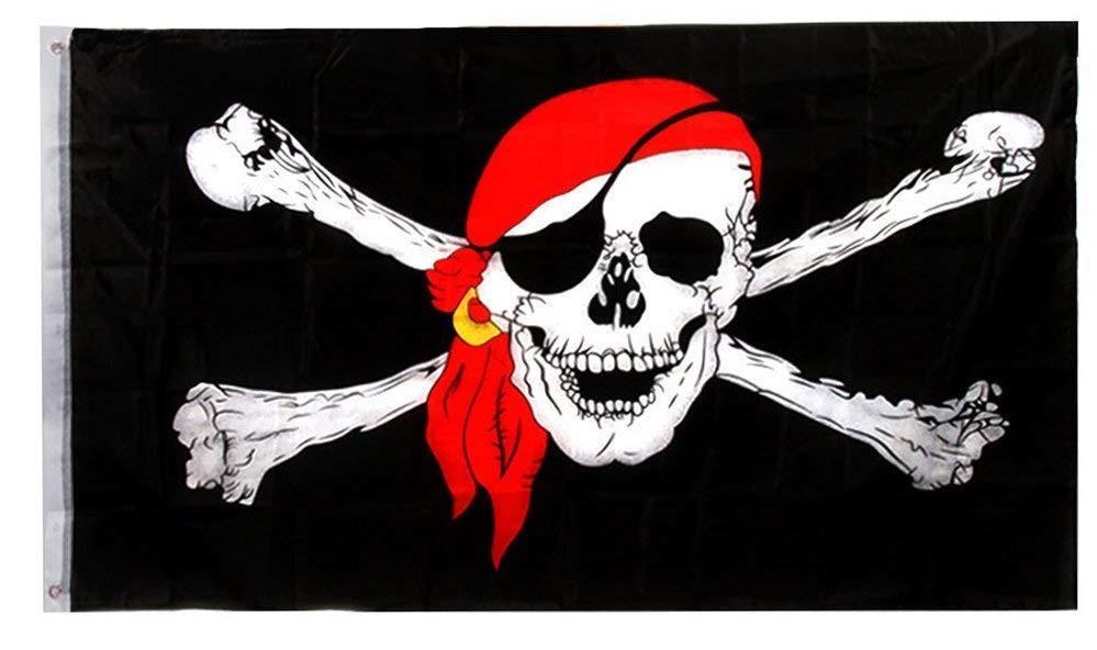 Skull Red Bandana 3'x5' Flags