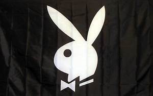 PlayBoy-Black 3'x5' Flags