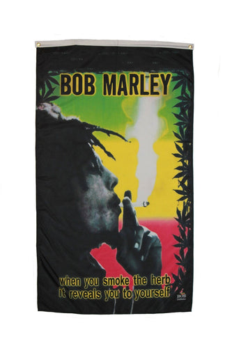 Bob Marley Smoke The Herb 3'x5' Flags