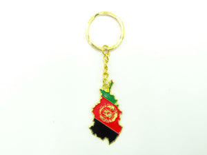 Afghanistan Map Keychain