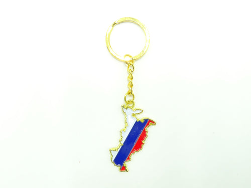 Russia Map Keychain