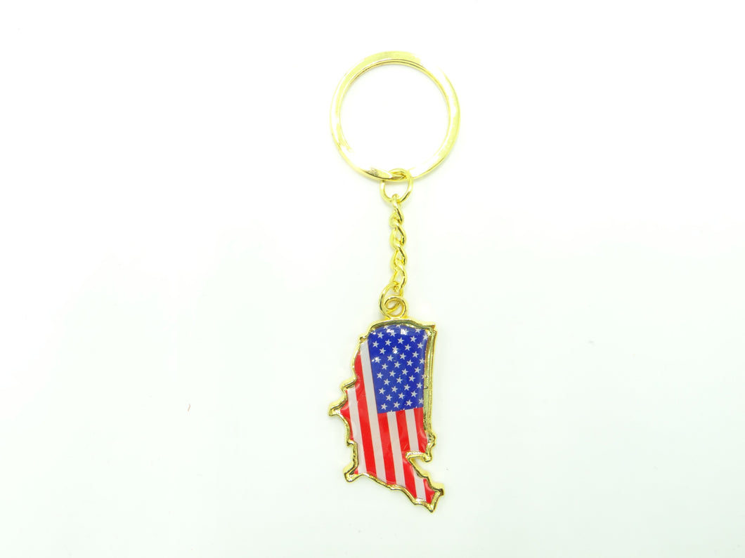 United States of America Map Keychain