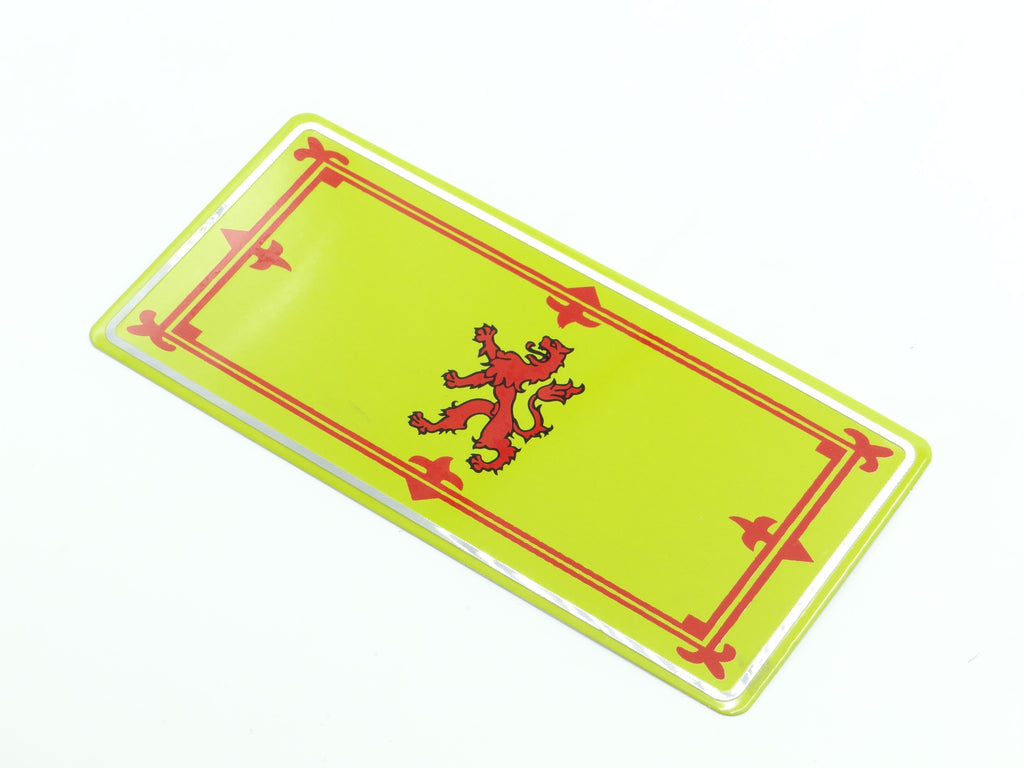 Scotland Yellow Plate Sticker