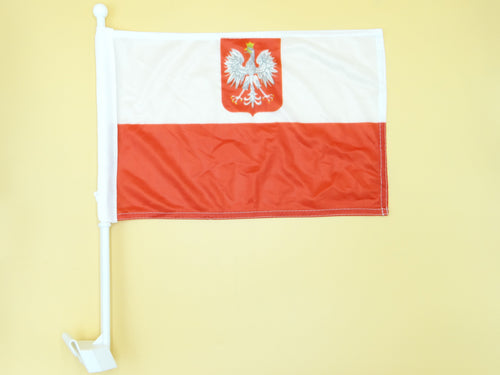 Poland (Eagle) Car Flag