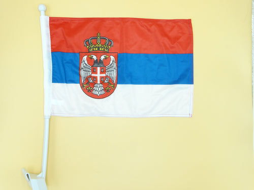 Serbia Car Flag