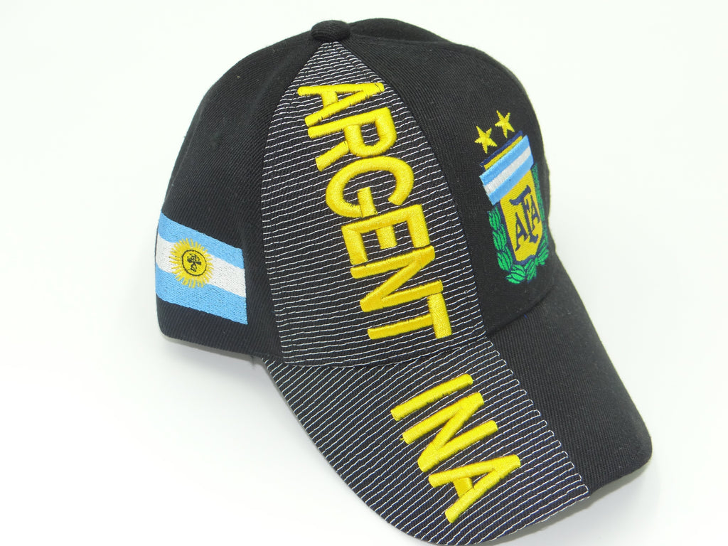 Argentina-Black 3D Hat