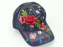 Load image into Gallery viewer, Flower-Black 1 Bling Hat