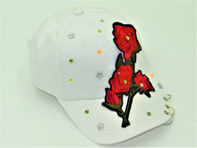 Load image into Gallery viewer, Flower-White 2 Bling Hat