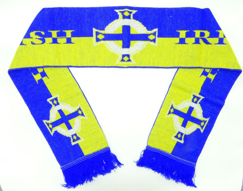 Ireland-Blue & Yellow Knit Scarf