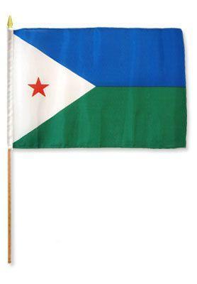 Djibouti 12X18 Flags