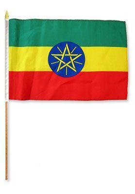 Ethiopia-Star 12X18 Flags