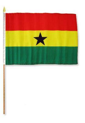 Ghana 12X18 Flags