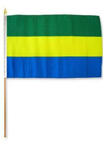 Gabon 12X18 Flags