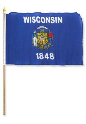 Wisconsin 12X18 Flags