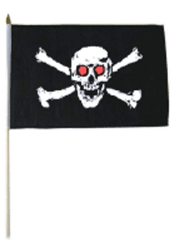 Skull-Red Eye 12X18 Flags