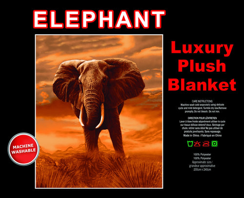 Elephant Queen Size Blanket