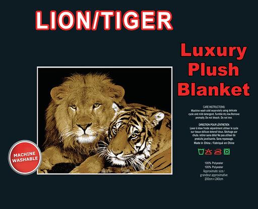 Lion & Tiger Queen Size Blanket